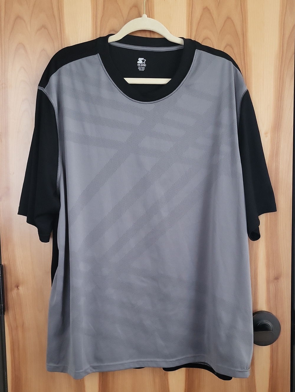 STARTER Black and Gray Short Sleeve Performance Tee